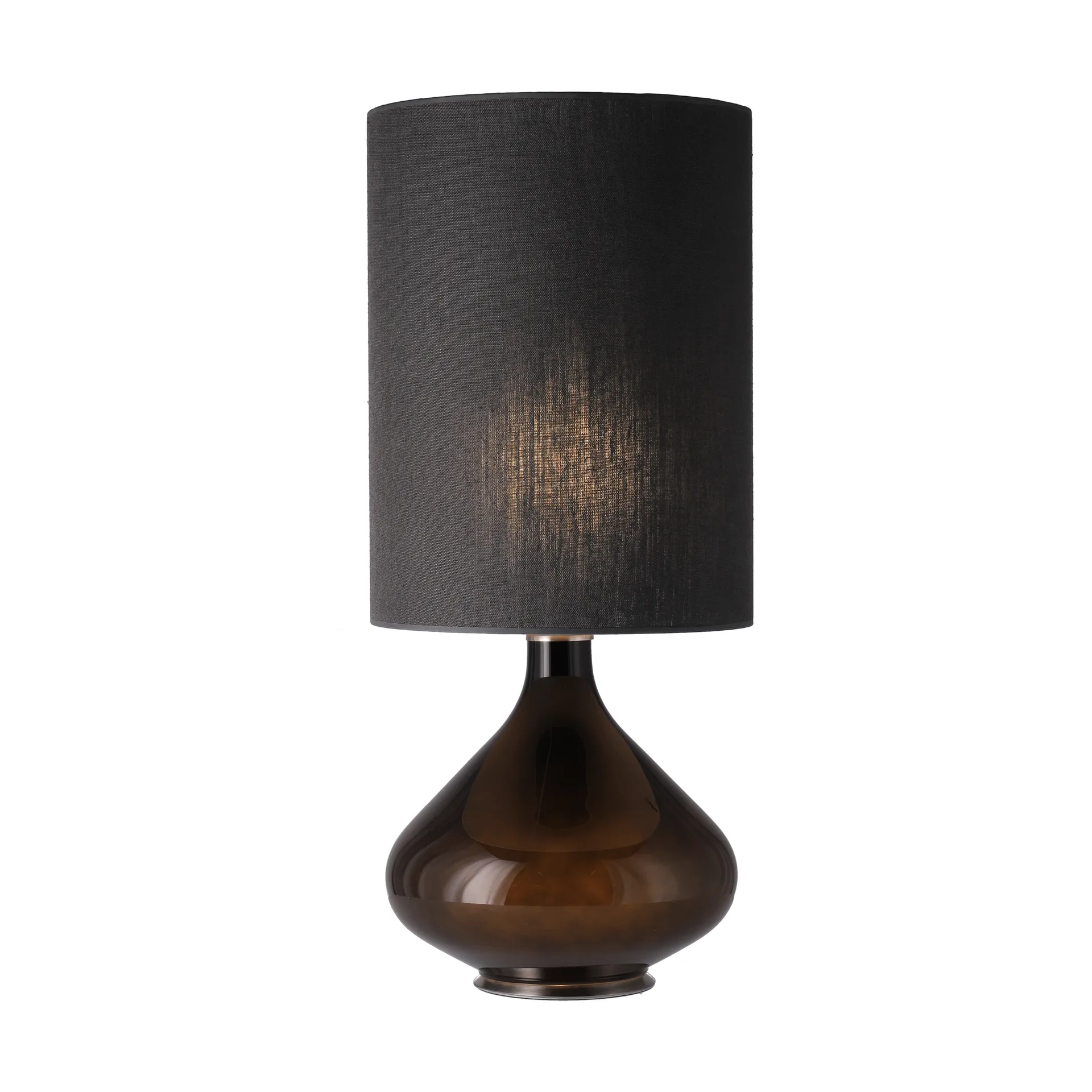 Lampe de table Flavia, base noire, Lino Negro L Flavia Lamps