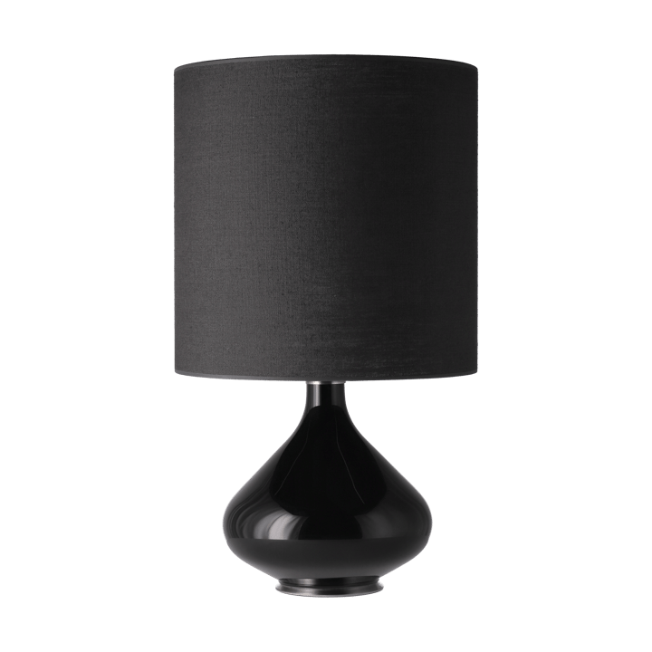 Lampe de table Flavia, base noire - Lino Negro M - Flavia Lamps