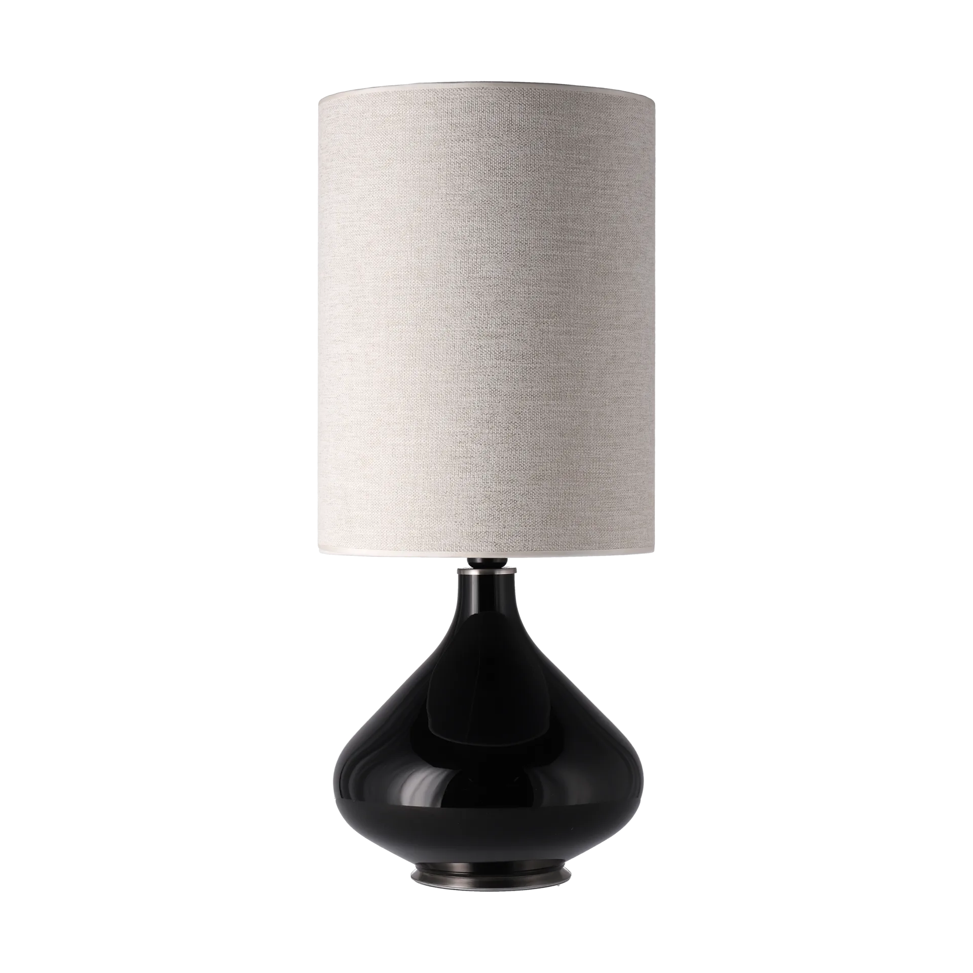 Lampe de table Flavia, base noire, London Beige L Flavia Lamps