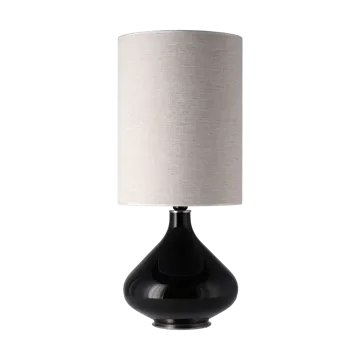 Lampe de table Flavia, base noire - London Beige L - Flavia Lamps