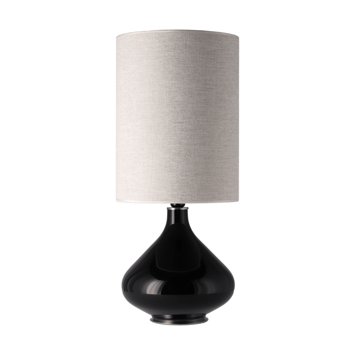 Lampe de table Flavia, base noire - London Beige L - Flavia Lamps