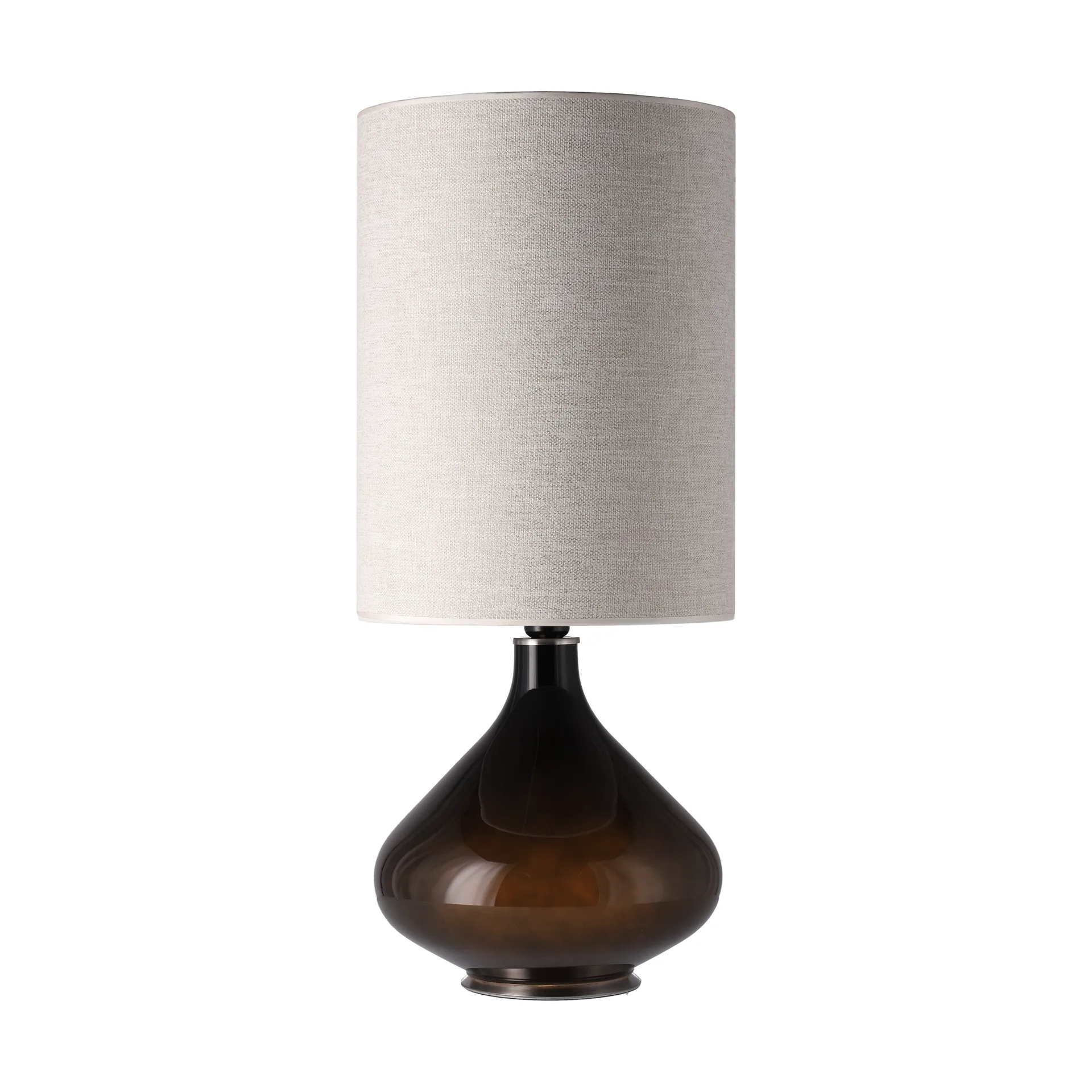 Lampe de table Flavia, base noire, London Beige L Flavia Lamps