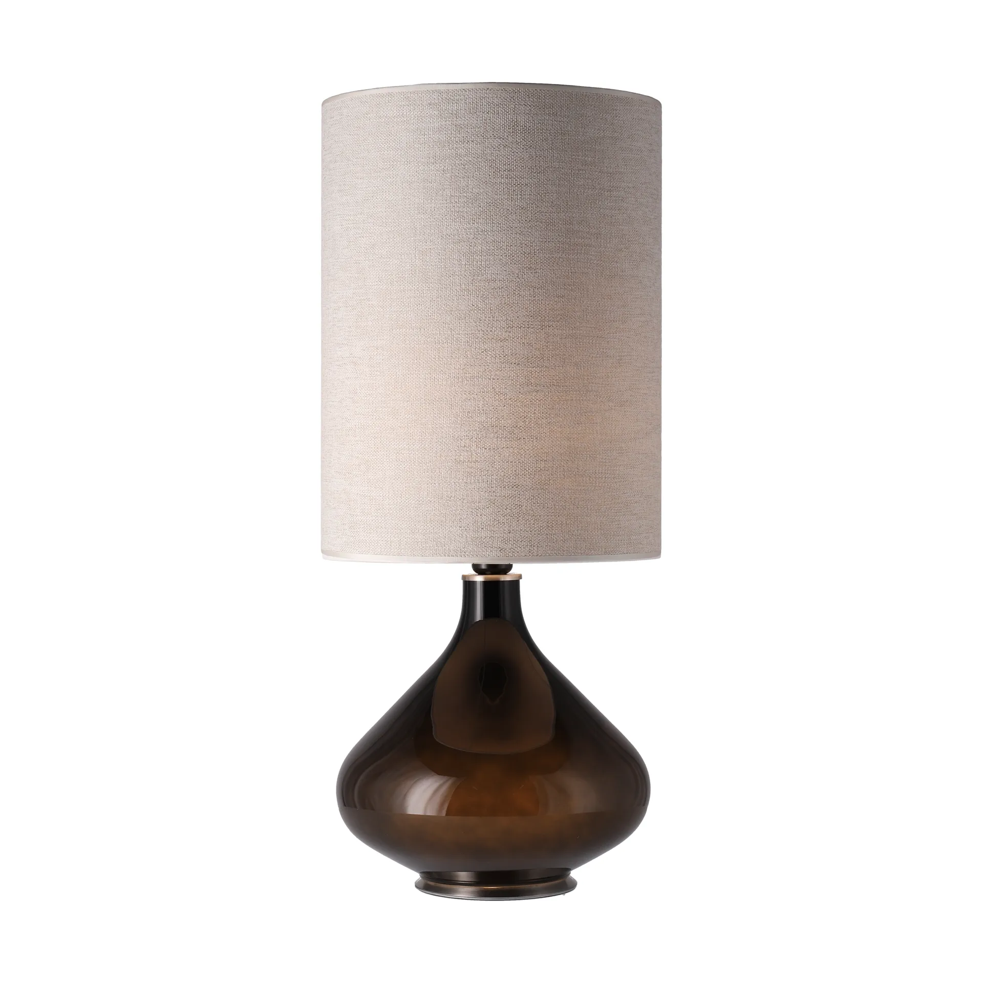 Lampe de table Flavia, base noire, London Beige L Flavia Lamps