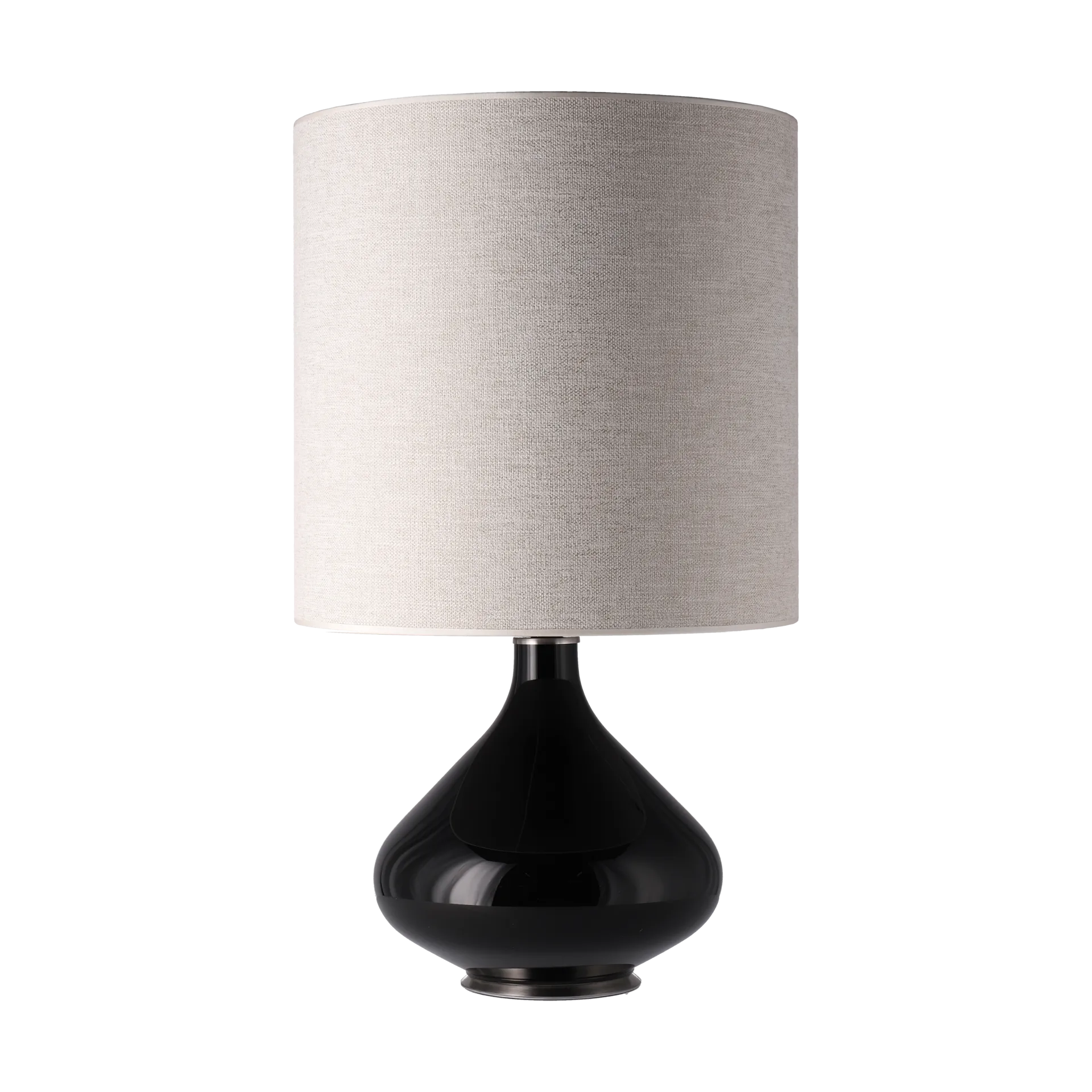Lampe de table Flavia, base noire, London Beige M Flavia Lamps