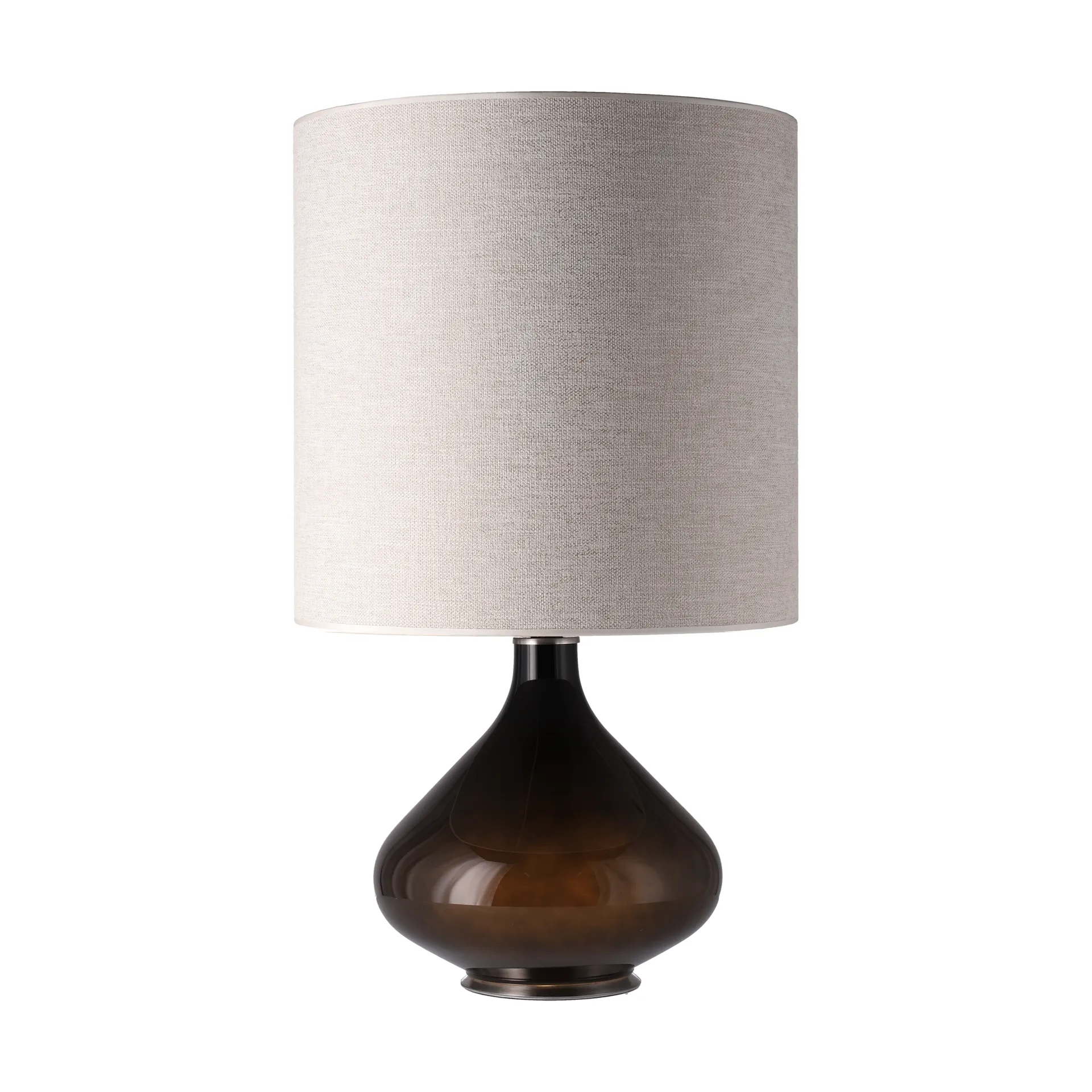 Lampe de table Flavia, base noire, London Beige M Flavia Lamps