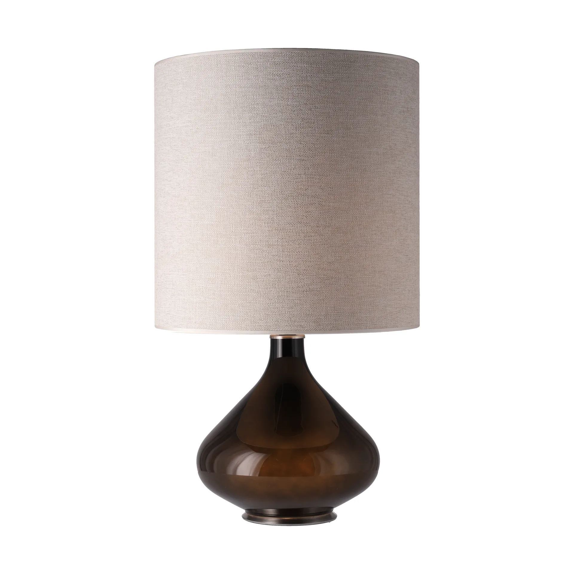 Lampe de table Flavia, base noire, London Beige M Flavia Lamps