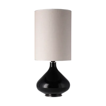 Lampe de table Flavia, base noire - Milano Tostado L - Flavia Lamps