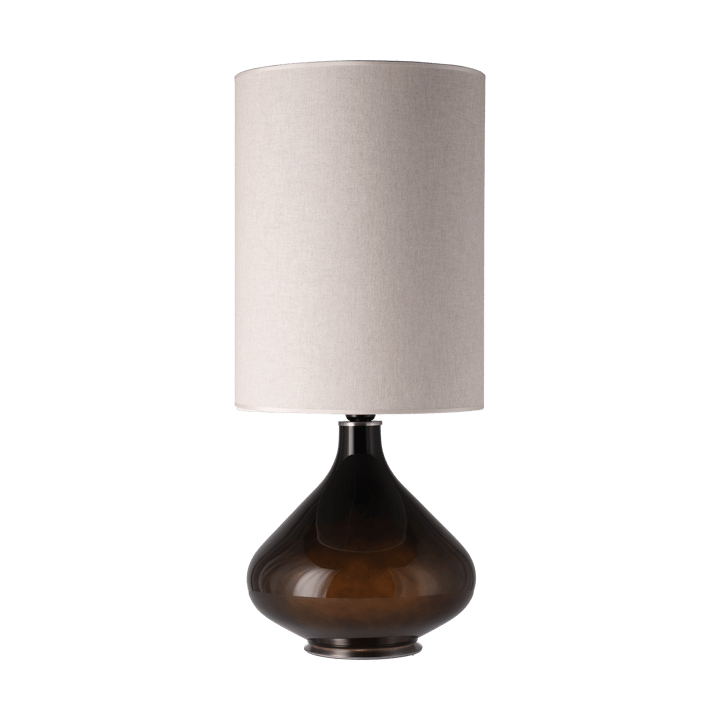 Lampe de table Flavia, base noire, Milano Tostado L Flavia Lamps