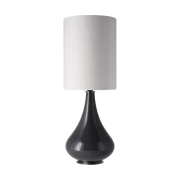 Lampe de table Renata, base grise - Babel Beige L - Flavia Lamps