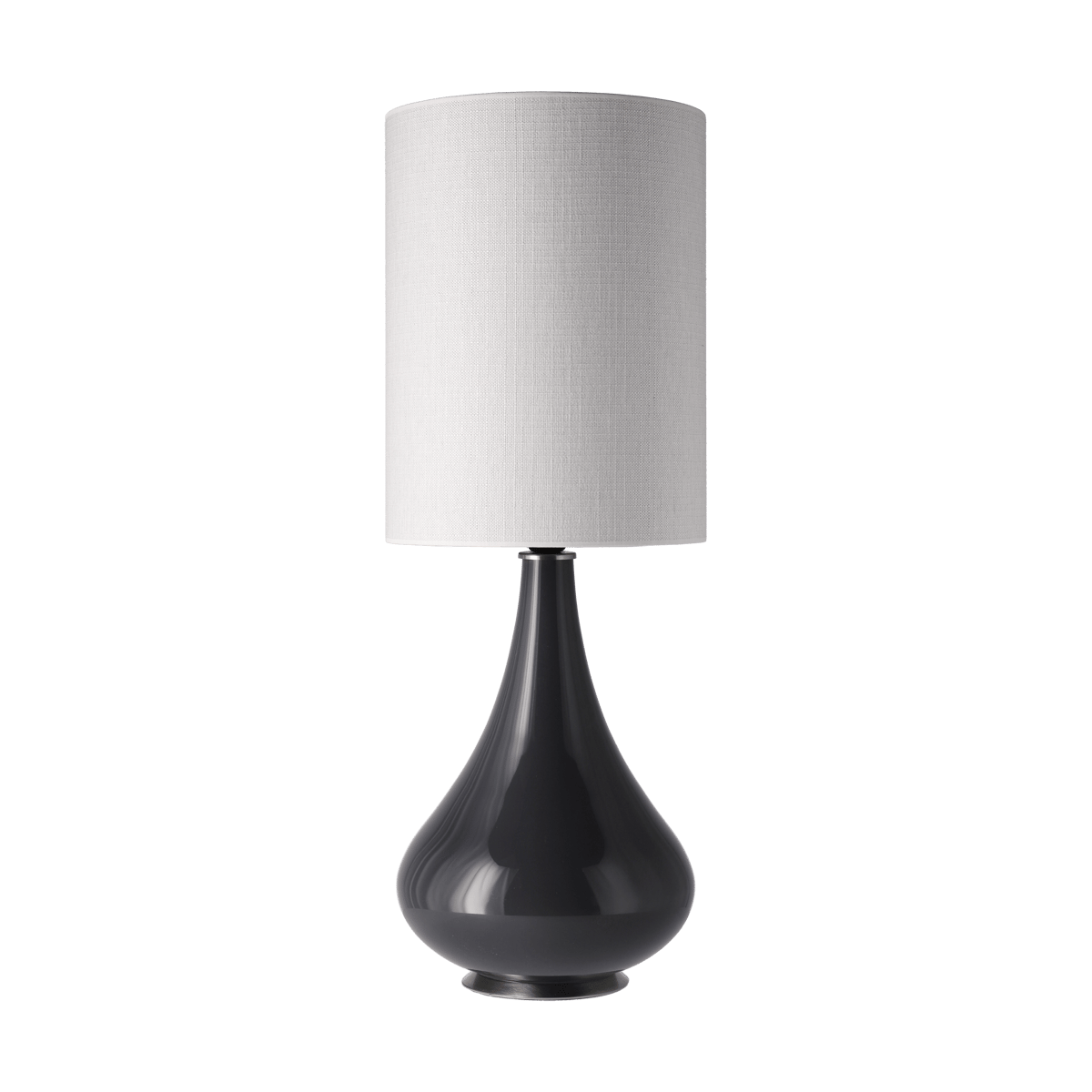 Flavia Lamps Lampe de table Renata, base grise Babel Beige L