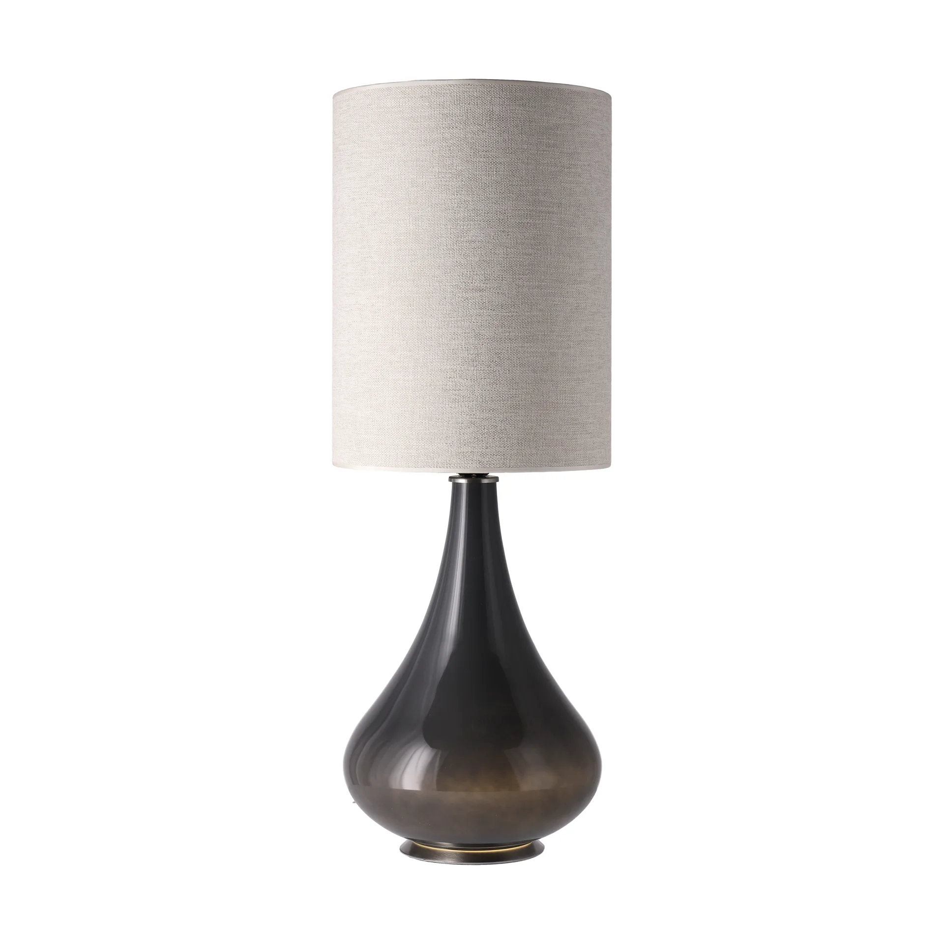 Lampe de table Renata, base grise, London Beige L Flavia Lamps