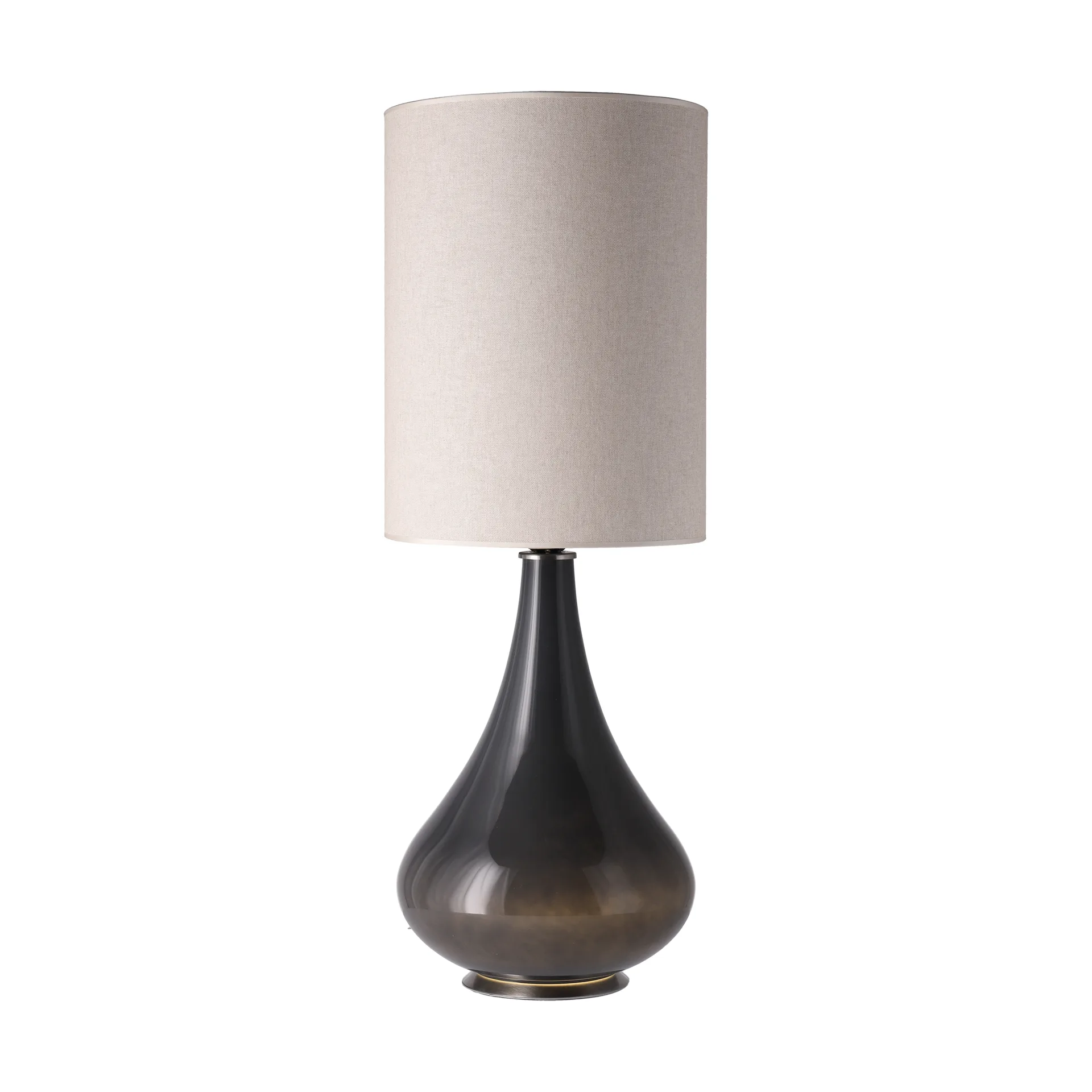 Lampe de table Renata, base grise, Milano Tostado L Flavia Lamps