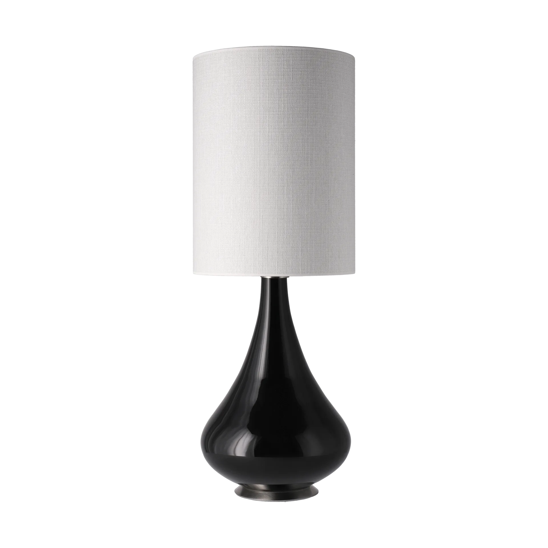 Lampe de table Renata, base noire, Babel Beige L Flavia Lamps