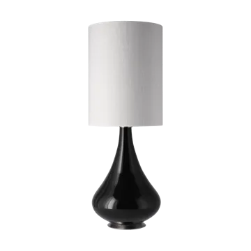Lampe de table Renata, base noire - Babel Beige L - Flavia Lamps