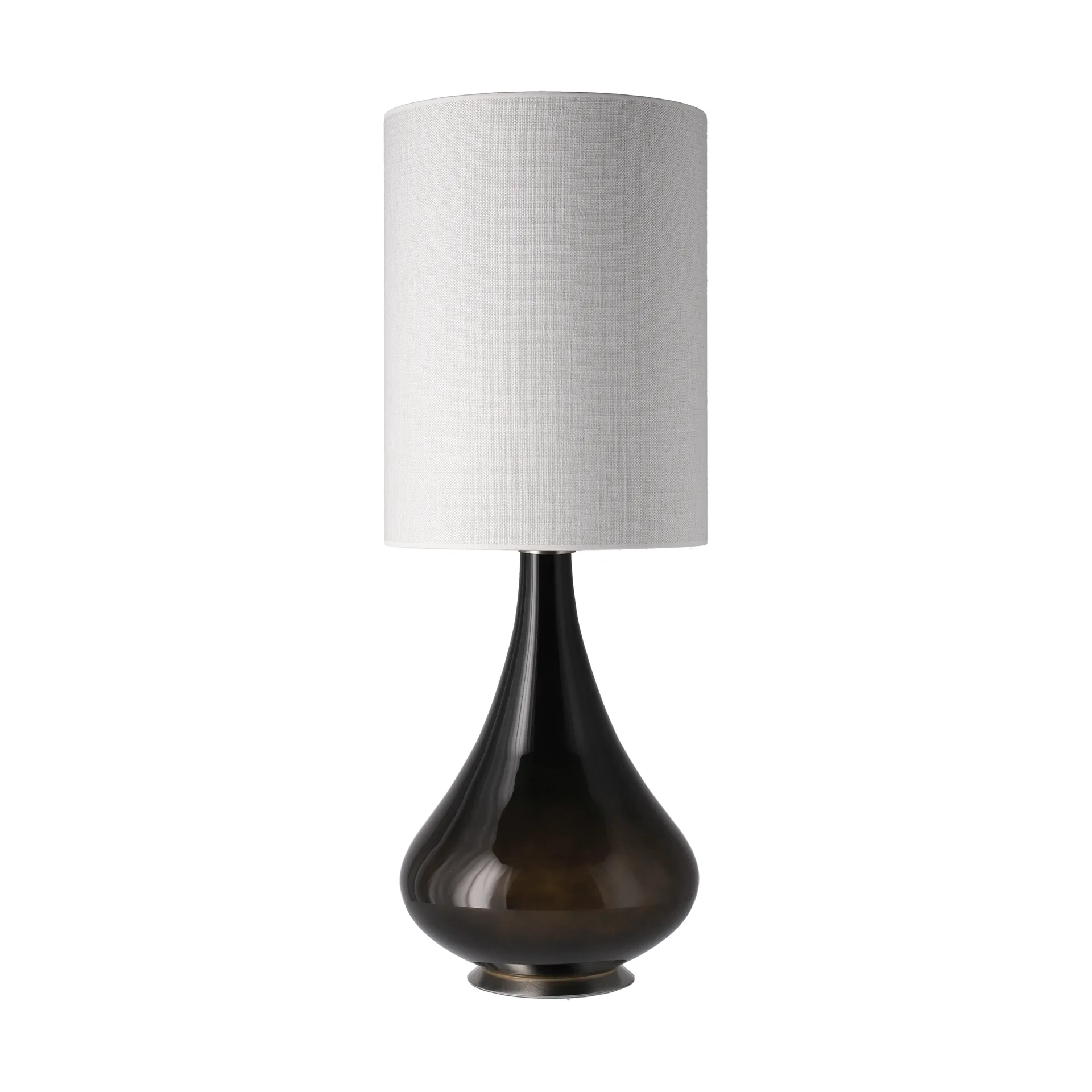 Lampe de table Renata, base noire, Babel Beige L Flavia Lamps