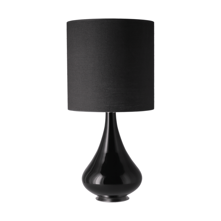 Lampe de table Renata, base noire - Lino Negro M - Flavia Lamps