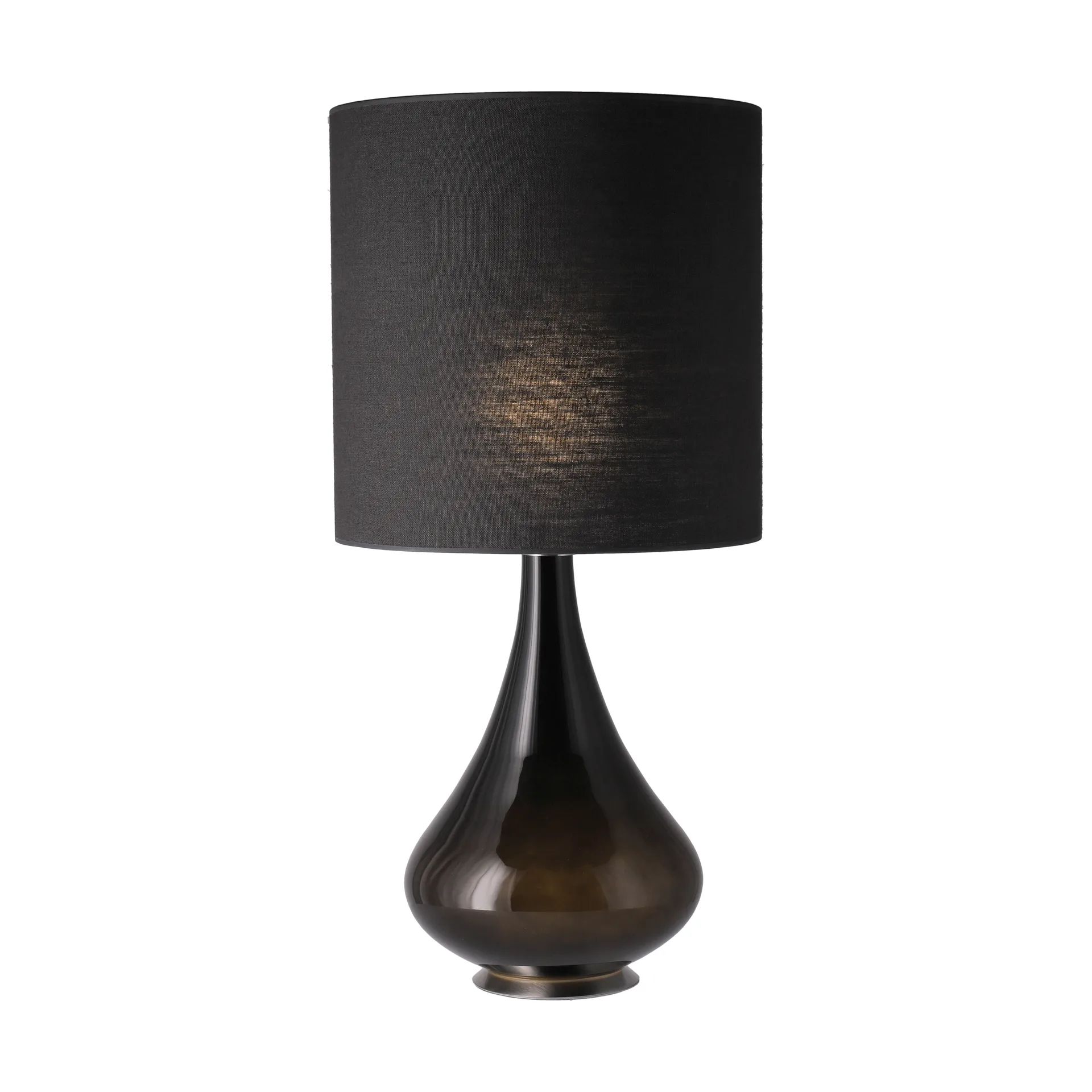 Lampe de table Renata, base noire, Lino Negro M Flavia Lamps