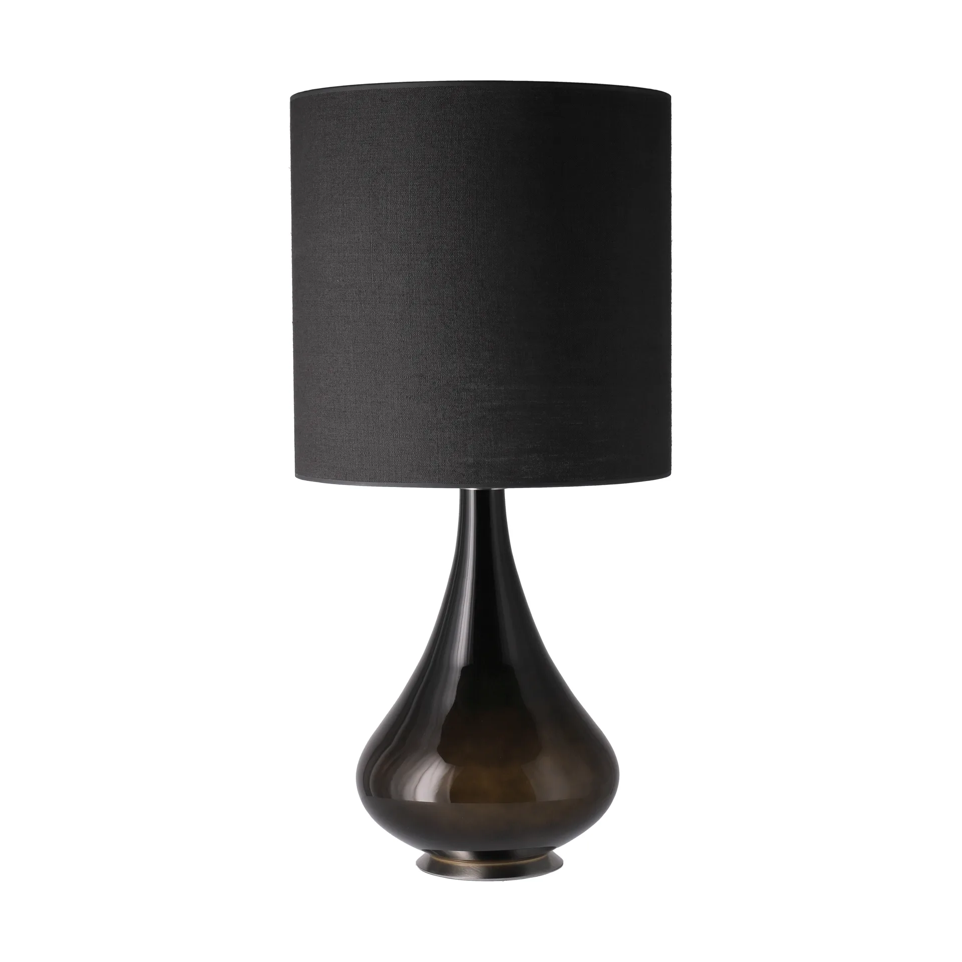 Lampe de table Renata, base noire, Lino Negro M Flavia Lamps