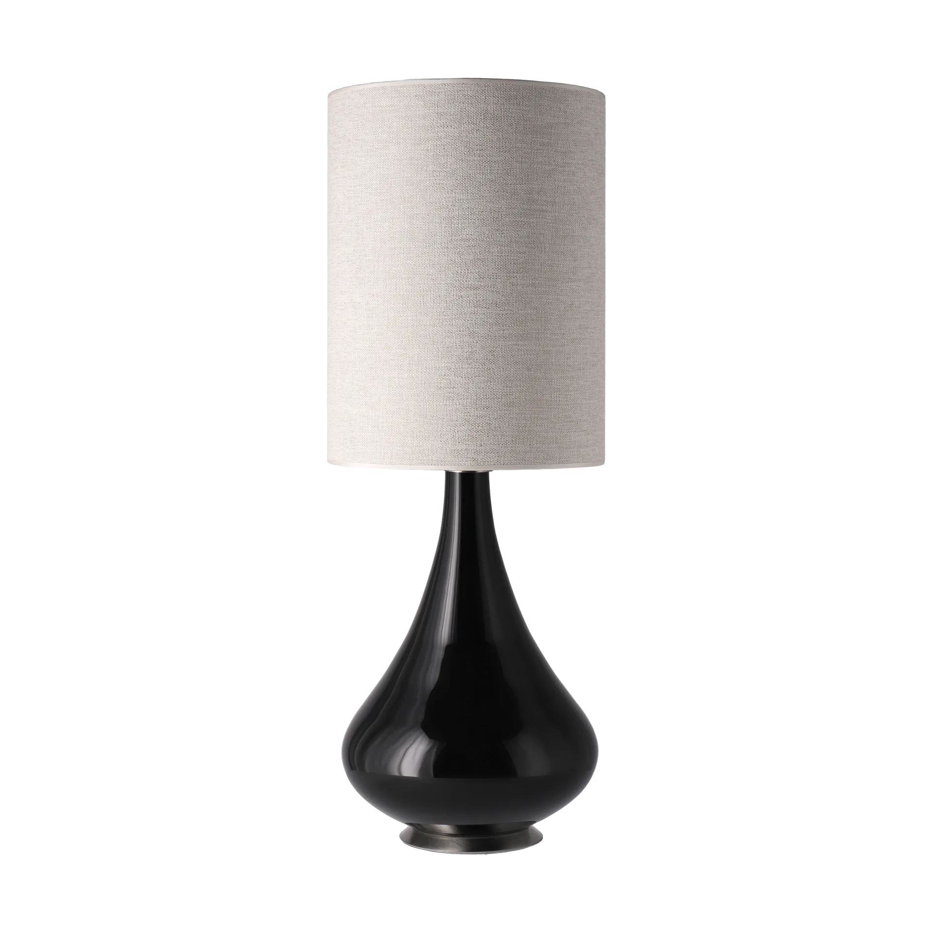 Lampe de table Renata, base noire, London Beige L Flavia Lamps