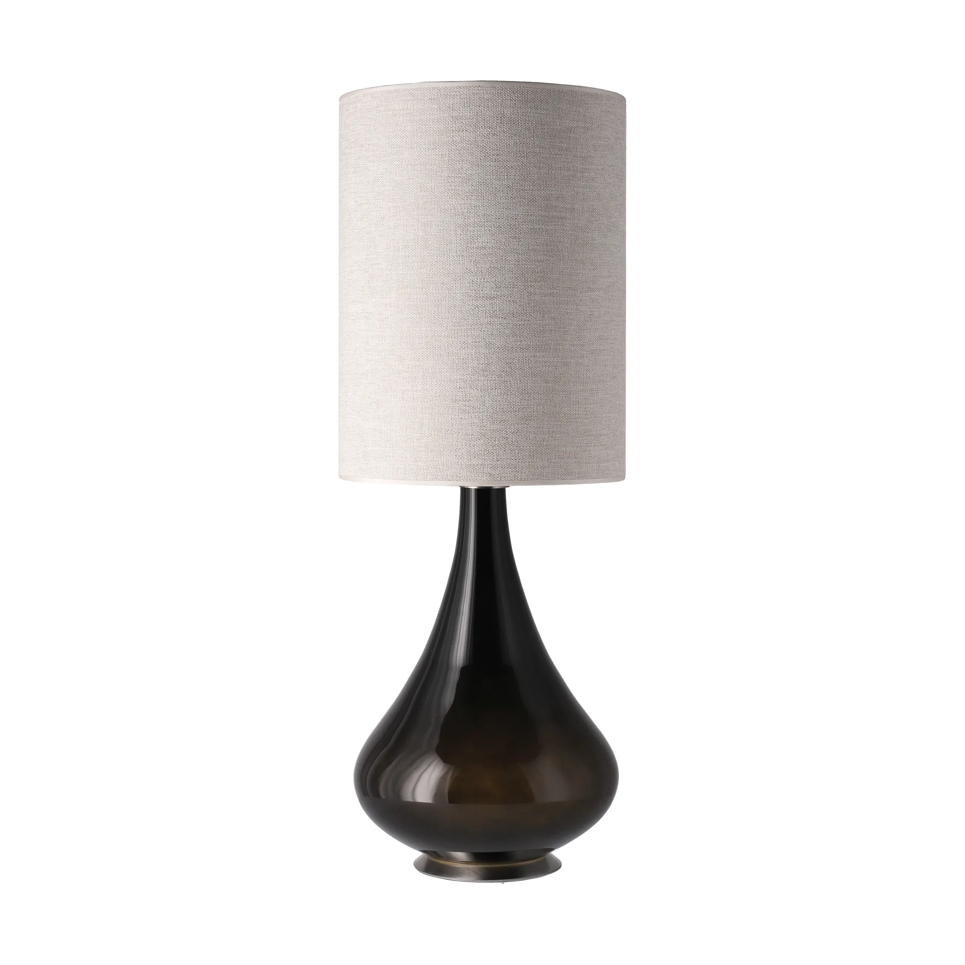 Lampe de table Renata, base noire, London Beige L Flavia Lamps