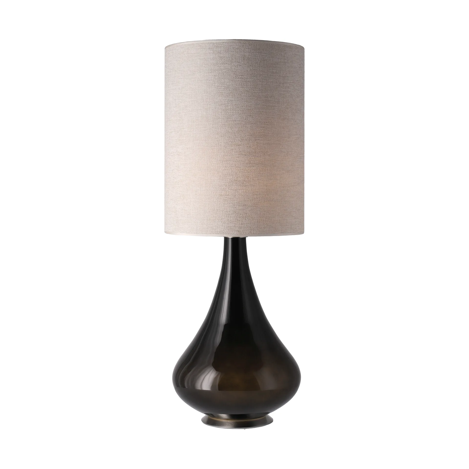 Lampe de table Renata, base noire, London Beige L Flavia Lamps