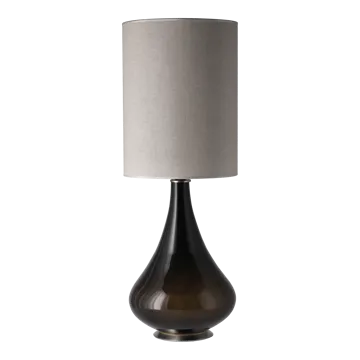 Lampe de table Renata, base noire - Milano Tostado L - Flavia Lamps