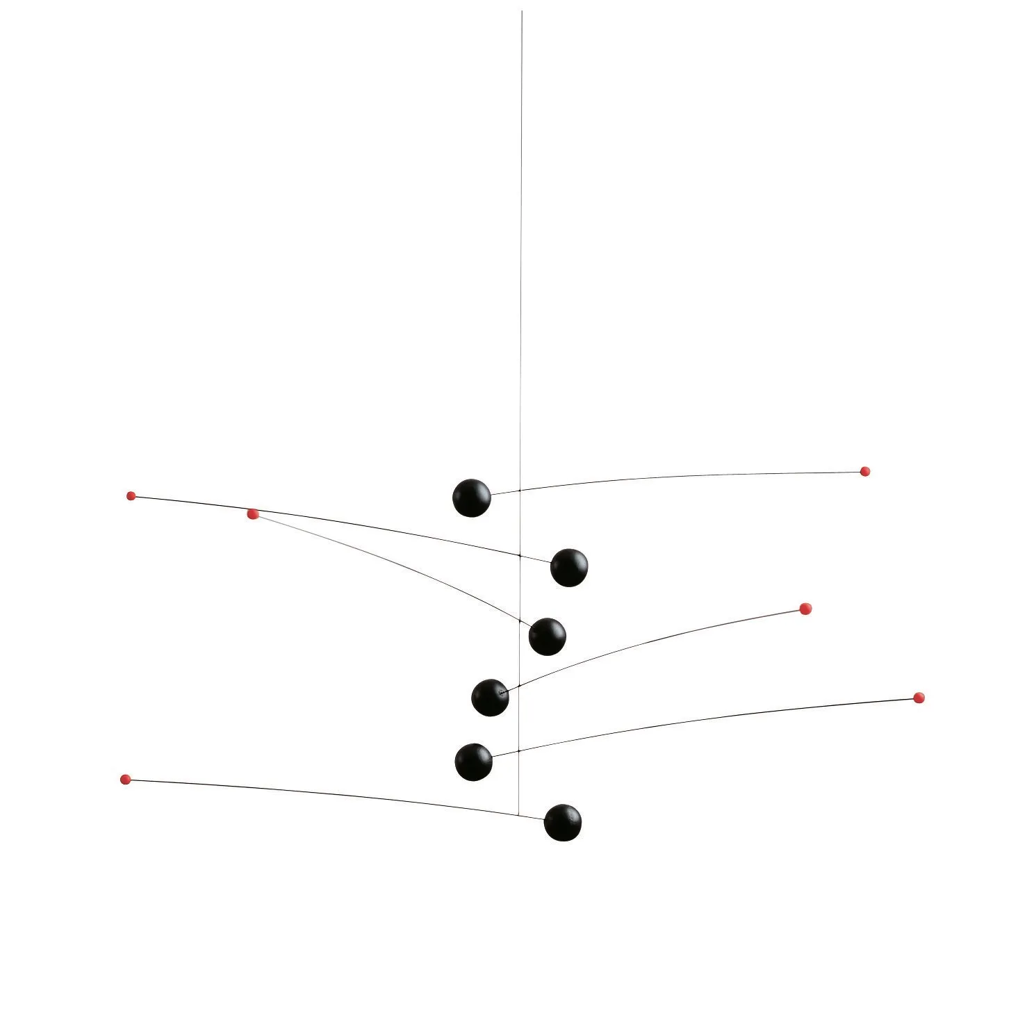 Flensted Mobile Futura, noir-rouge Flensted Mobiles