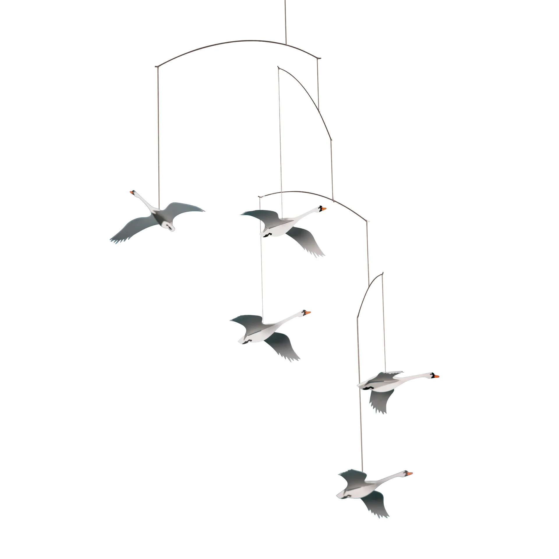 Mobile Scandinavian swans, multicolore Flensted Mobiles