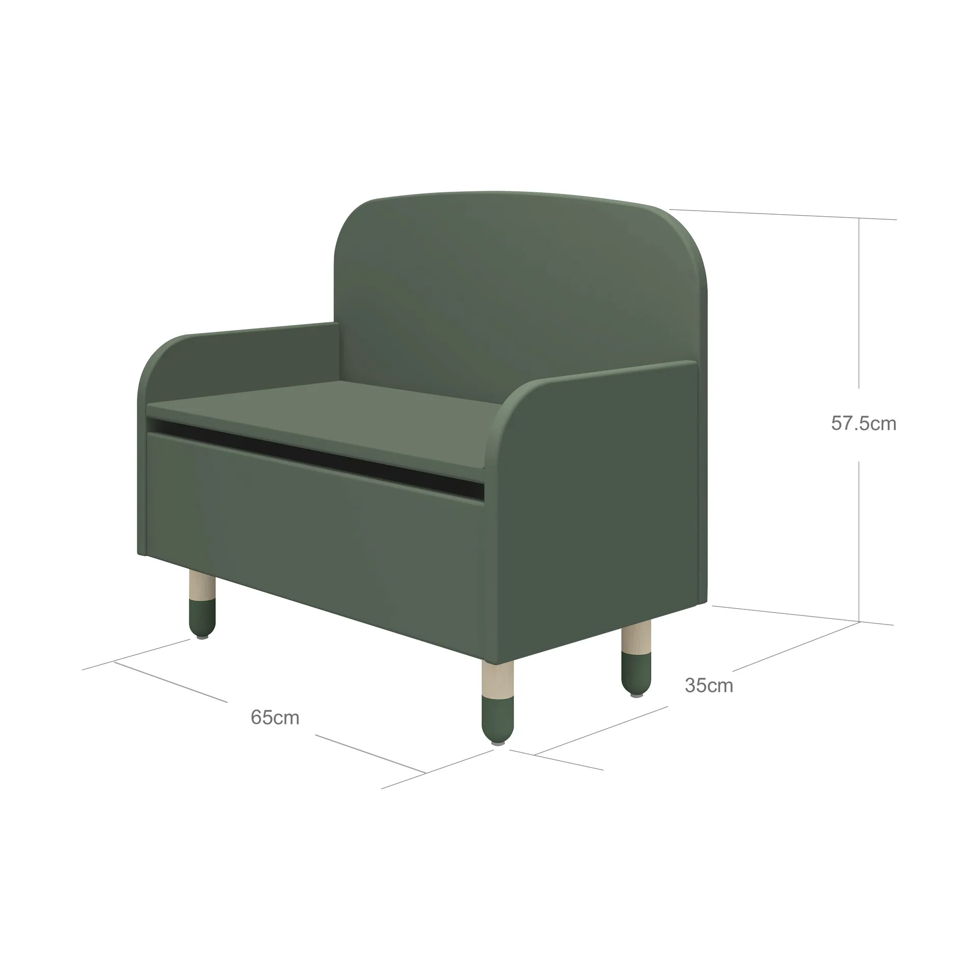 Banc de rangement Dots, Vert FLEXA