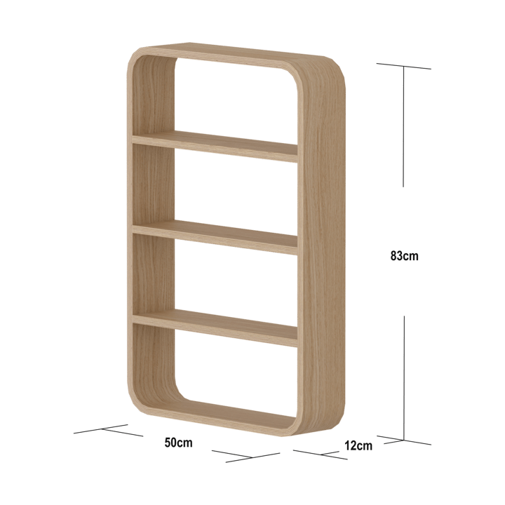 Étagère murale Nova 50x83 cm, Placage de chêne FLEXA