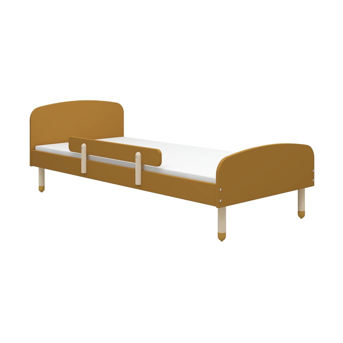 FLEXA Lit Dots avec barrière 96x204 cm Jaune