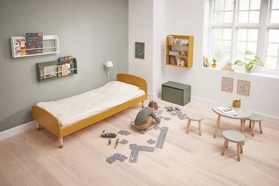 Lit simple Dots 96x204 cm, Jaune FLEXA