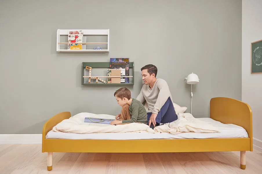 Lit simple Dots 96x204 cm, Jaune FLEXA