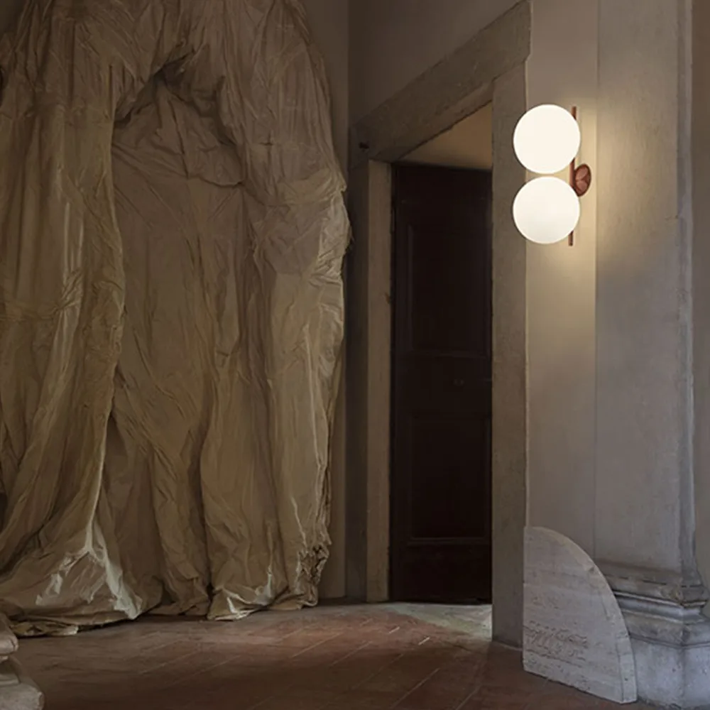 Applique murale IC lights C/W1 Double, Bordeaux-opale Flos