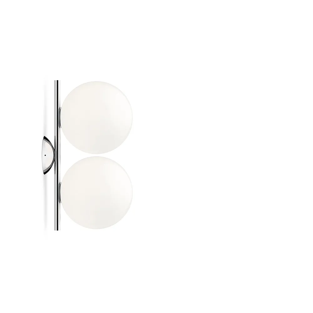 Applique murale IC lights C/W1 Double, Chrome-opale Flos