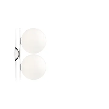 Applique murale IC lights C/W1 Double - Chrome-opale - Flos