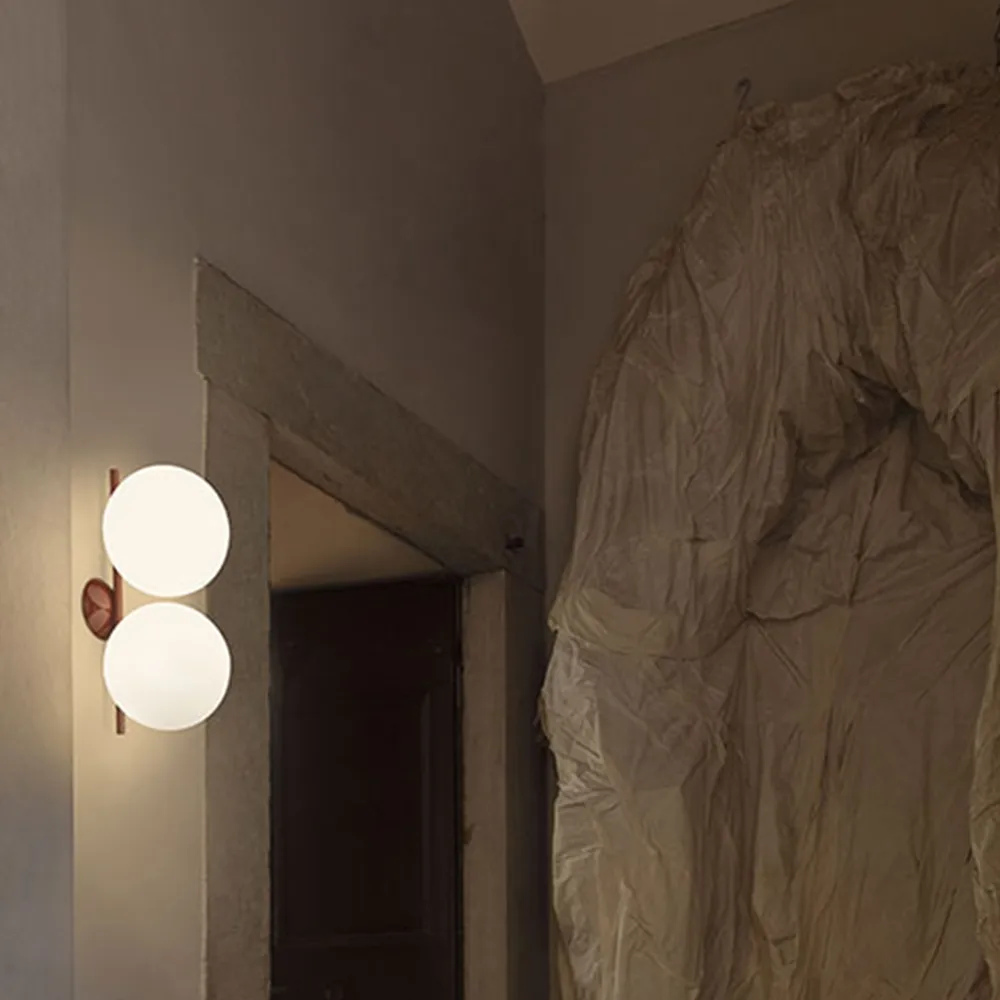 Applique murale IC lights C/W1 Double, Chrome-opale Flos