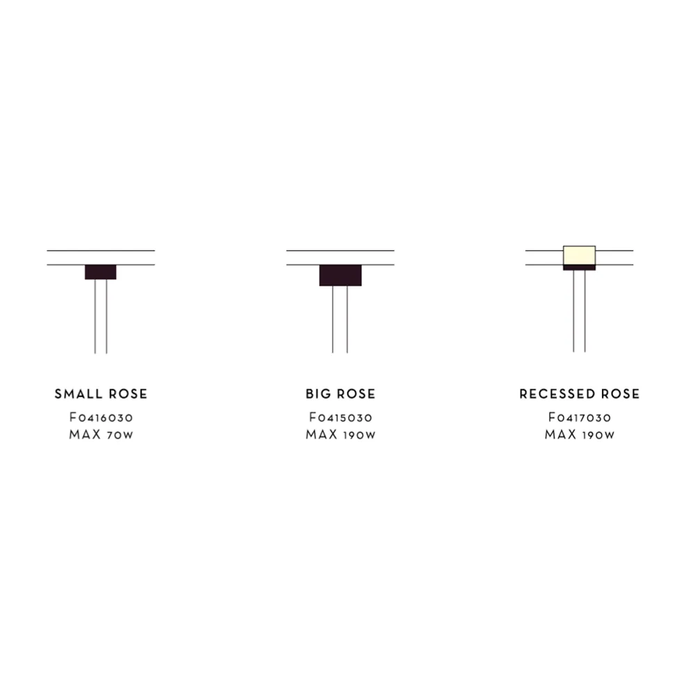 Arrangement Rose coupelle de plafond, Black, small Flos