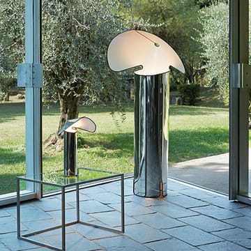 Lampadaire Chiara F - Acier inoxydable-bord noir - Flos