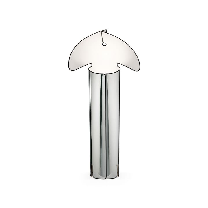 Lampadaire Chiara F - Acier inoxydable-bord noir - Flos