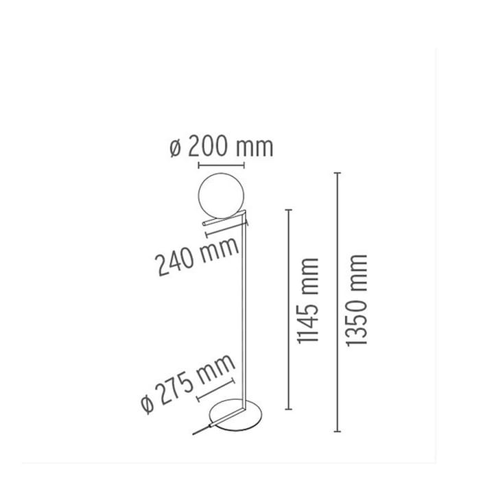 Lampadaire IC lights F1, Chrom-Opale Flos