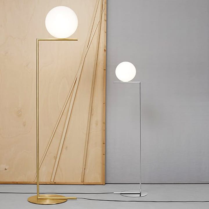 Lampadaire IC Lights F2, Laiton brossé-opale Flos