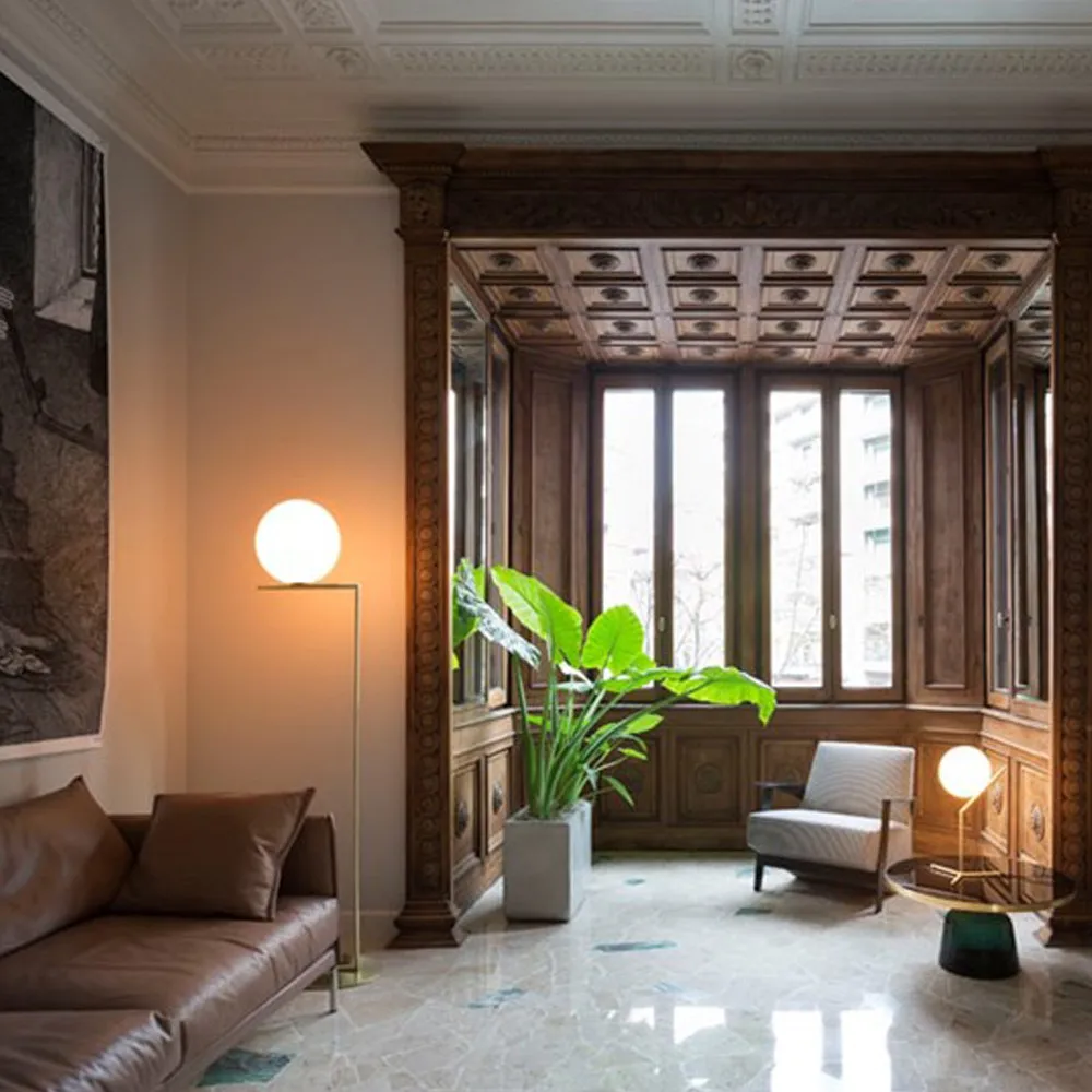 Lampadaire IC Lights F2, Noir-opale Flos