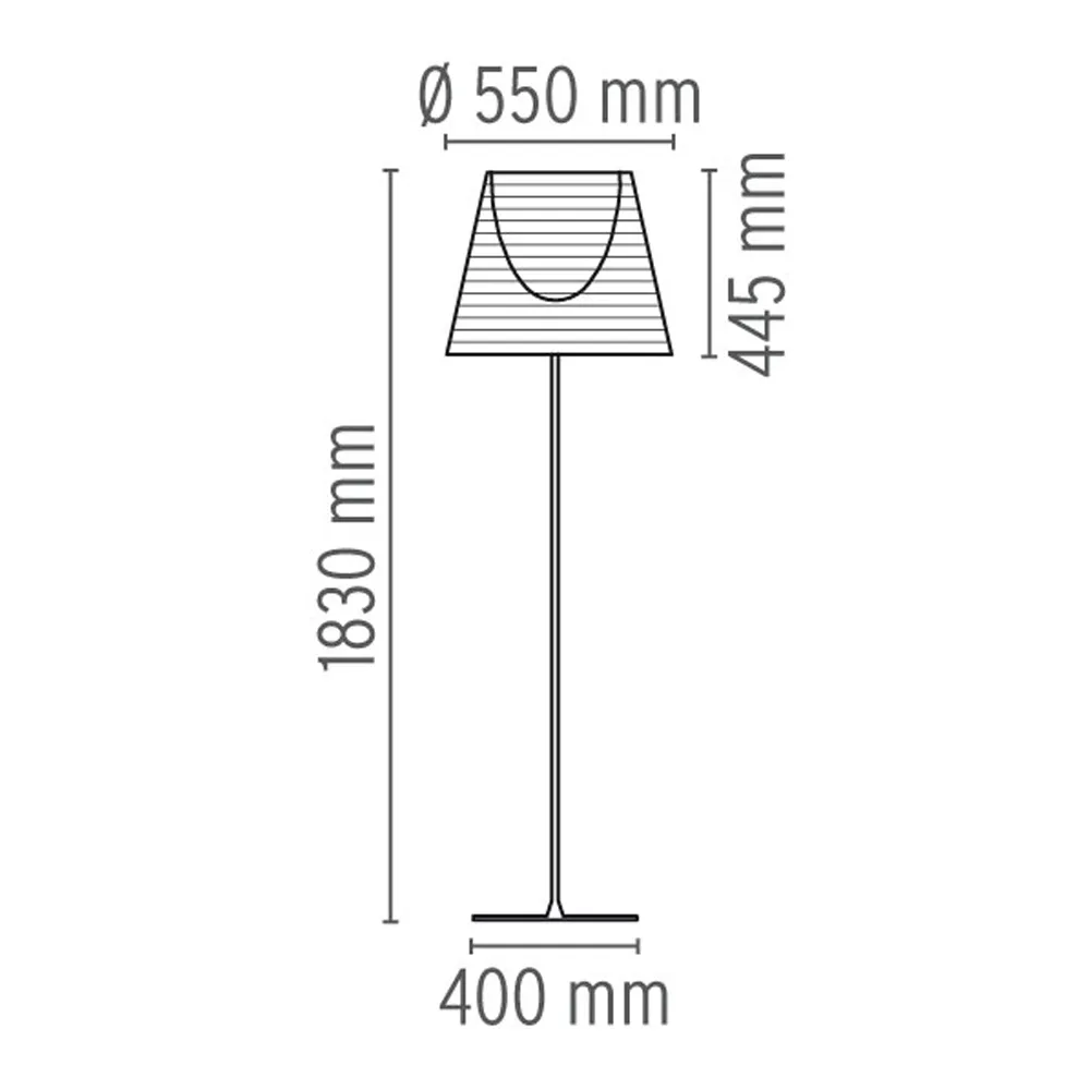 Lampadaire KTribe F3, Transparent Flos