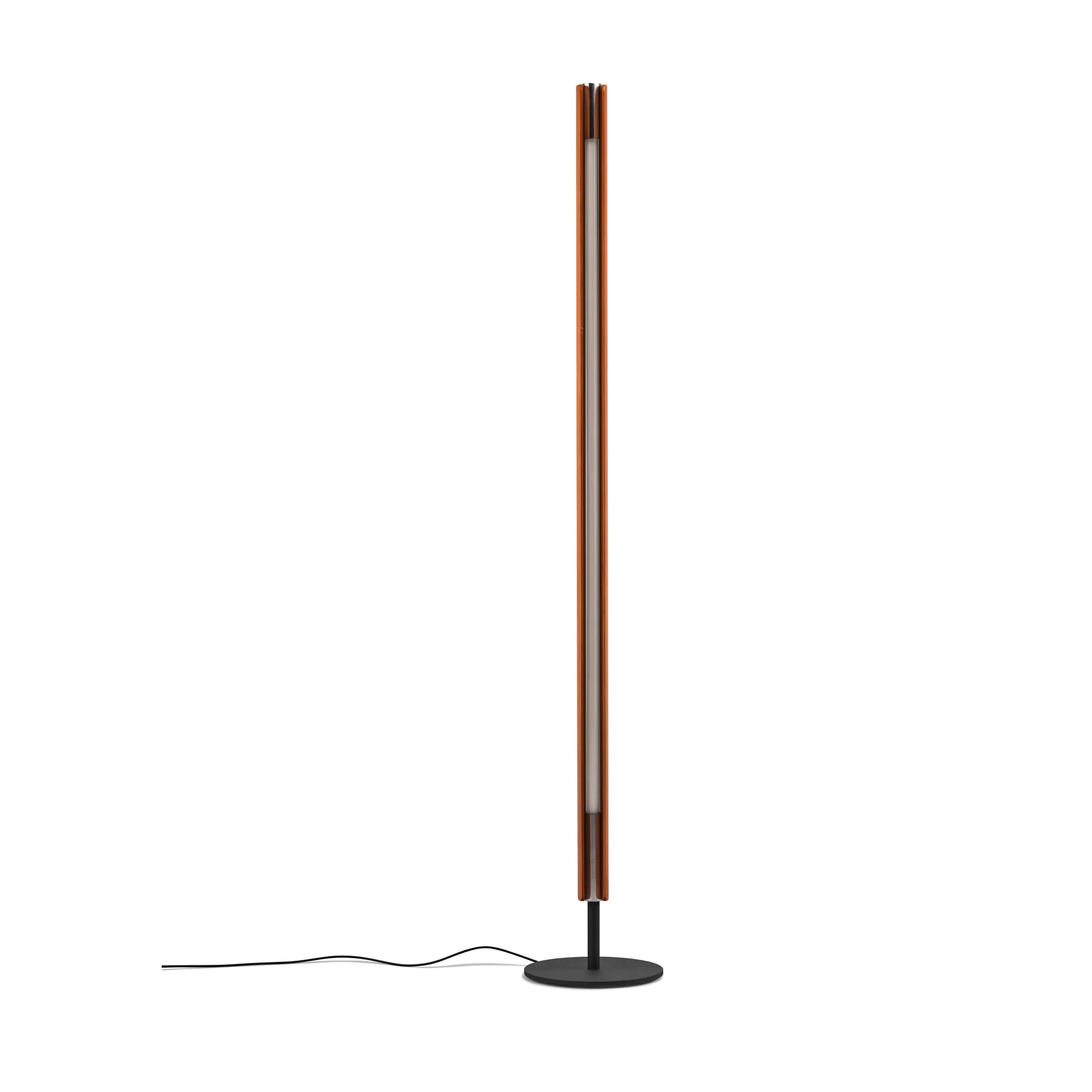 Lampadaire Seki-han 226 cm, Heat treatened ash-black metal Flos