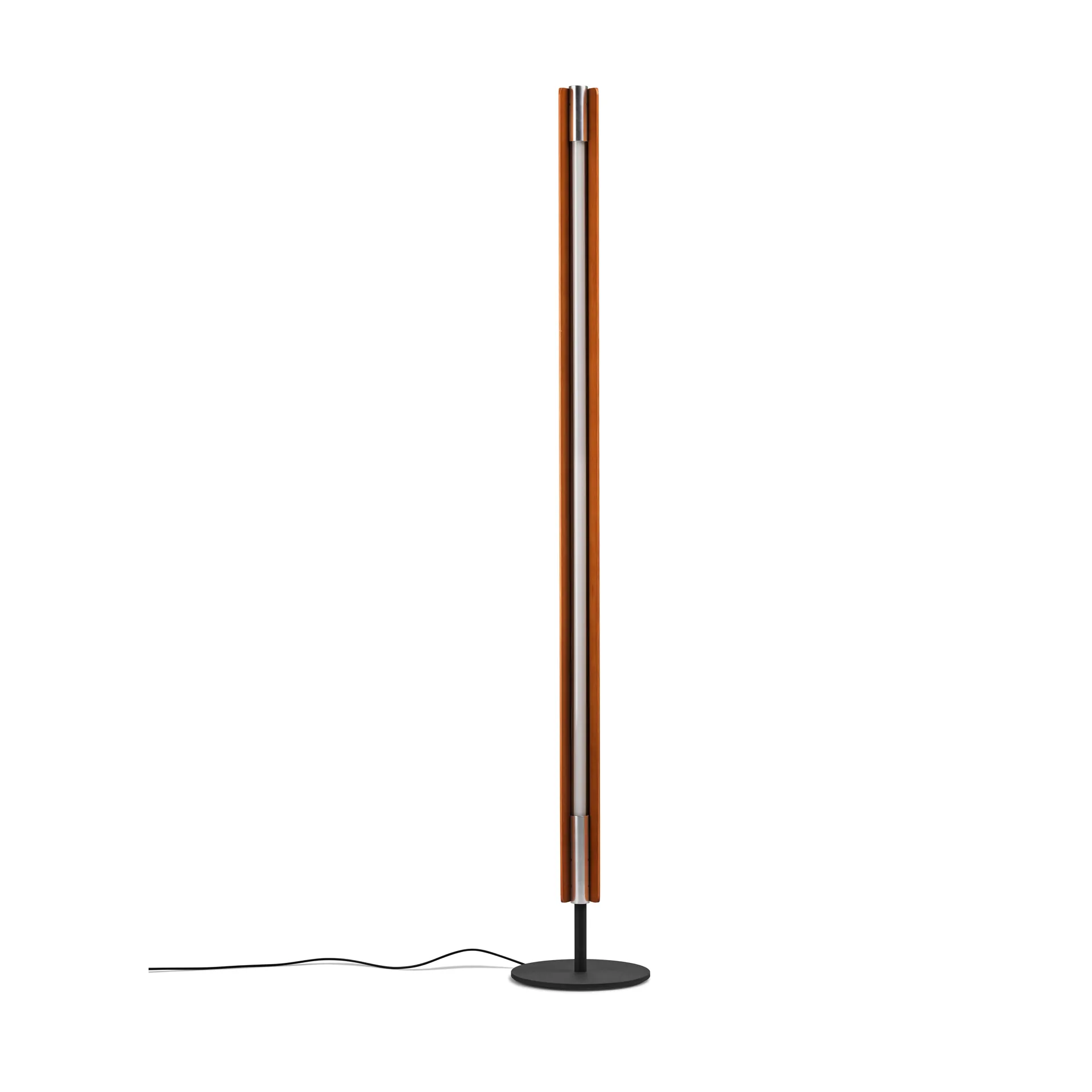 Lampadaire Seki-han 226 cm, Heat treatened ash-black metal Flos