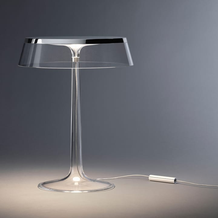 Lampe de table Bon Jour T, Blanc-transparent abat-jour Flos