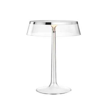 Lampe de table Bon Jour T - Chrome-transparent écran - Flos