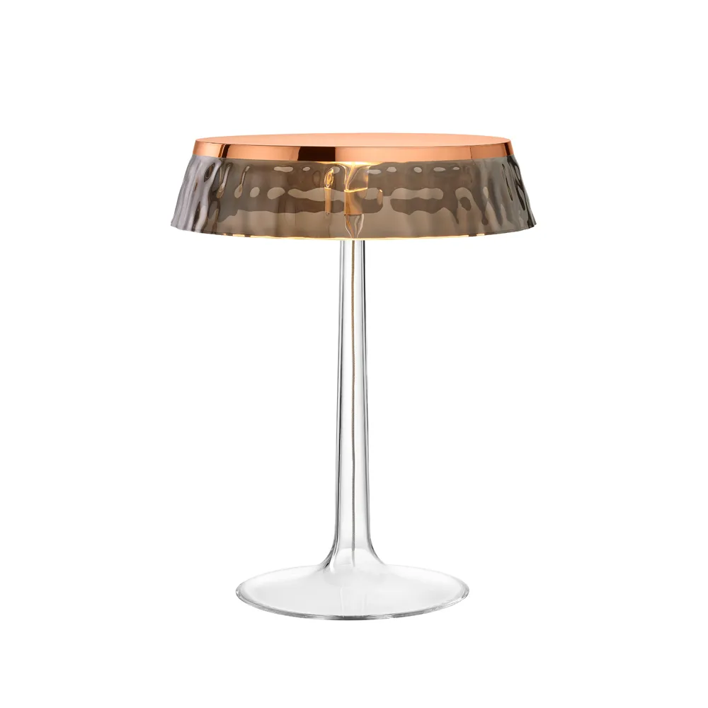 Lampe de table Bon Jour T, Copper-fumé abat-jour Flos