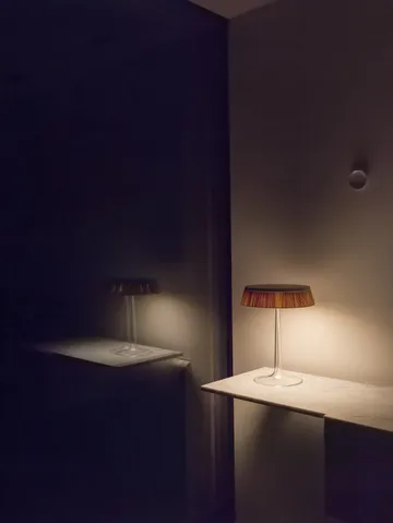 Lampe de table Bon Jour T - Gris fumé-chromé mat - Flos